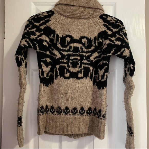 TNA Black & Taupe Lambswool Sweatshirt - Picture 5 of 7